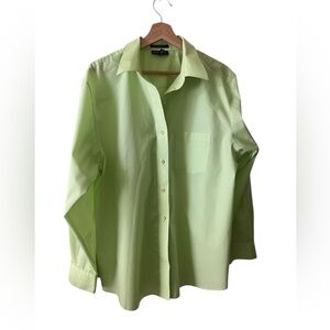 Foxcroft Light Green wrjnkle free Casual Button-Down Shirt